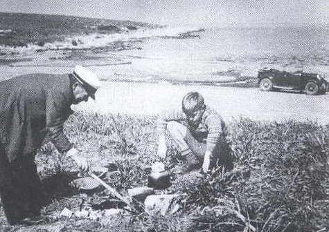Gerrald Durrel with 'Spiro' on Corfu