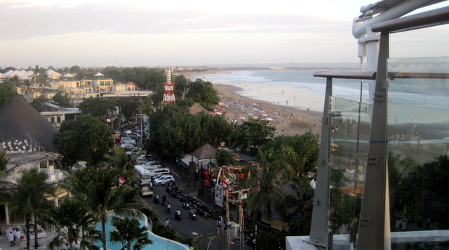 Seminyak, from the rooftop bar of Double Six Hotel